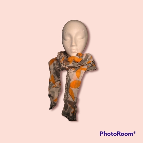 Suz & Bex 🌼 Flowers & Polka Dot Mixed Print Scarf w Silver Sequin Sparkle - Picture 10 of 11